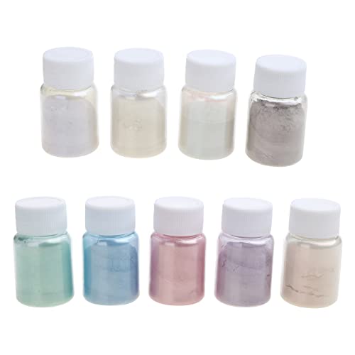 CHIZISX Perlglanz-Pulver, 9 Farben, Pulver, Pigmente, Epoxidharz für Lipgloss, Kunst, Harz, Kristall, Epoxid-Füllung von CHIZISX