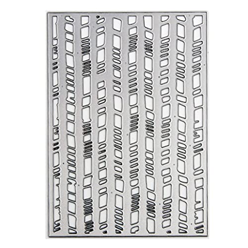 CHIZISX Rechteckige Metall-Stanzform, Hohlmuster-Hintergrund, Kohlenstoffstahl-Stanzform, Termplate-Prägeschrift-Stanzschablonen von CHIZISX