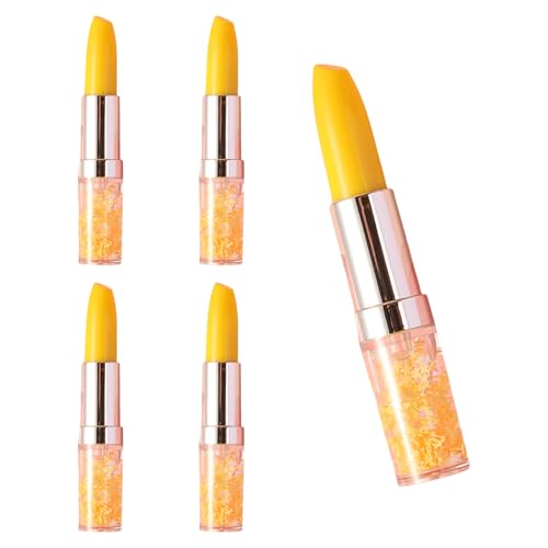 CHIZISX Textmarker, Lippenstift-Form, Textmarker, fluoreszierender Stift, Textmarker, Set, Schulbedarf für Planer, 5 Stück von CHIZISX