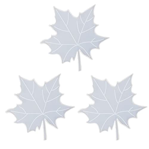 CHIZISX Untersetzerform,3x Herbstblattform Untersetzer Silikonform für Thanksgiving Tassenmatten Silikonformen Epoxidharz Tassenmatten von CHIZISX