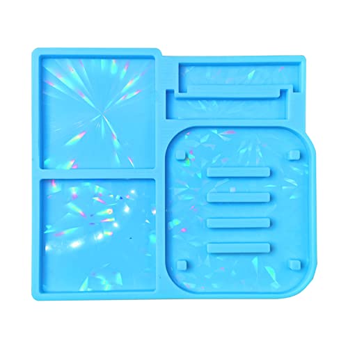 CHIZISX Untersetzerform,Holografische Untersetzer-Harzformen, Untersetzer-Silikonformen für Epoxidharz mit Aufbewahrungsbox-Form für selbstgemac CHIZISX Untersetzerform,Holografische Untersetzer-Harzformen, Untersetzer-Silikonformen für Epoxidharz mit Aufbewahrungsbox-Form für selbstgemac von CHIZISX