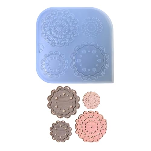 CHIZISX Untersetzerform,Praktische Silikonform für Garten-Accessoires, einzigartige Epoxidharz-Schmuckformen für Bastler von CHIZISX