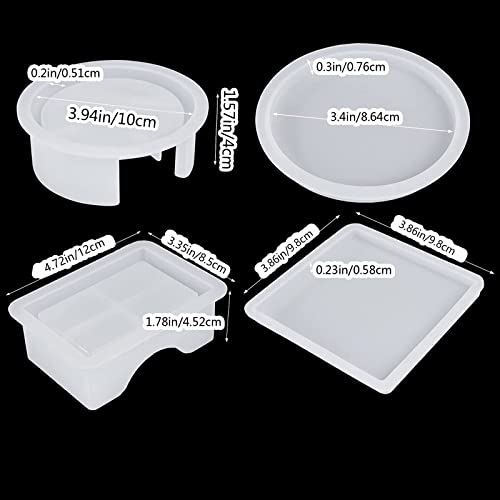 CHIZISX Untersetzerform,Silikon-Untersetzer-Formen-Set, Epoxidharz-Untersetzerform für Harzguss, DIY-Han CHIZISX Untersetzerform,Silikon-Untersetzer-Formen-Set, Epoxidharz-Untersetzerform für Harzguss, DIY-Han von CHIZISX