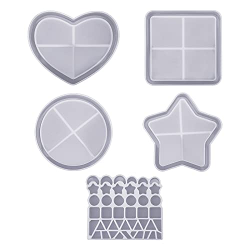CHIZISX Untersetzerform,Untersetzer-Formen für Harzguss, Mosaik-Harz-Untersetzer-Formen, Silikon-Untersetzer-Formen für Epoxidharz, DIY-Heimdeko von CHIZISX