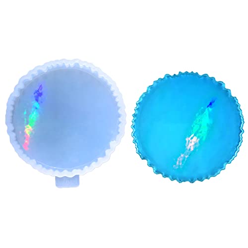 CHIZISX Untersetzerform,Untersetzer-Formen für Harzguss, holografische Harz-Untersetzer-Formen, Silikon-Untersetzer-Formen für Epoxidharz, DIY-H CHIZISX Untersetzerform,Untersetzer-Formen für Harzguss, holografische Harz-Untersetzer-Formen, Silikon-Untersetzer-Formen für Epoxidharz, DIY-H von CHIZISX