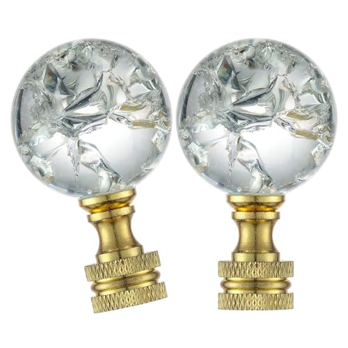 Elegante Endstücke für Lampen, dekorative Beleuchtung, Zubehör, Schatten-Endstücke, Tischschliff, Glas, Messing, Textur, Beleuchtungselemente, Endstücke, 2 Stück Elegante Endstücke für Lampen, dekorative Beleuchtung, Zubehör, Schatten-Endstücke, Tischschliff, Glas, Messing, Textur, Beleuchtungselemente, Endstücke, 2 Stück von CHIZISX