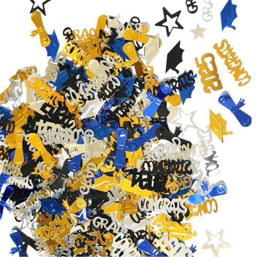 Glitzerndes Konfetti, Abschlussfoto, Gold, Schwarz, Blau, Party-Überwurf, Dekoration für Feste Glitzerndes Konfetti, Abschlussfoto, Gold, Schwarz, Blau, Party-Überwurf, Dekoration für Feste von CHIZISX