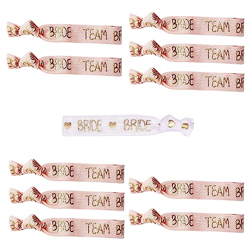 Haargummis für Junggesellinnenabschied, elastisches Armband für Hochzeit, Party, Brautparty, 11 Stück von CHIZISX