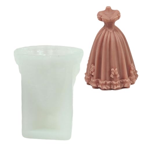 Hochzeitskleid Silikonformen Abendkleid Silikon Kerzenformen Für Epoxidharz Kerzenseife Schokoladen Silikonformen von CHIZISX