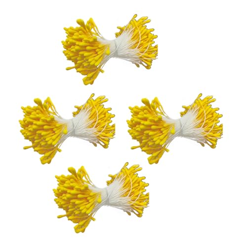 Künstliche Blumen-Staubblätter 1050–1600 Stück, matt, 2 mm, Doppelköpfe, Blumenstempel für Kunsthandwerk von CHIZISX