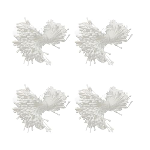 Künstliche Blumen-Staubblätter 1050–1600 Stück, matt, 2 mm, Doppelköpfe, Blumenstempel für Kunsthandwerk von CHIZISX