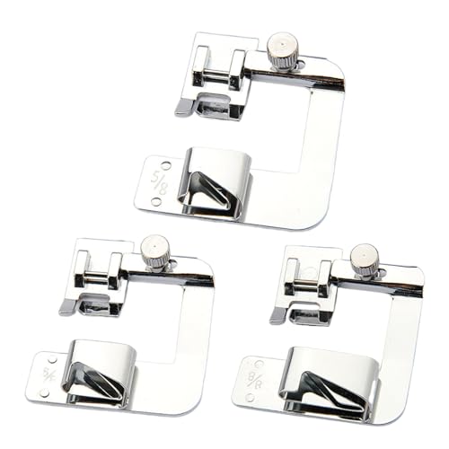 Nähfuß für gerollte Nähmaschinen, breite Säume, Nähzubehör, 2,3 x 20,3 cm, 15,2 cm, 1,2 cm, 1,2 cm, 3 Stück Nähfuß für gerollte Nähmaschinen, breite Säume, Nähzubehör, 2,3 x 20,3 cm, 15,2 cm, 1,2 cm, 1,2 cm, 3 Stück von CHIZISX
