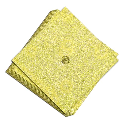 Packung mit 10 eleganten glitzernden Kartons für Abschlussfeiern, Basteldekorationen, Hutverzierungen, Bastelmaterialien von CHIZISX