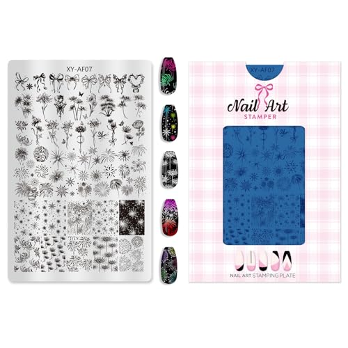 Professional Steels Stamping Plate Floral Checkered Stripe Moon Designs for Manicures Art Tools Professional Manicure Stencil Professional Steels Stamping Plate Floral Checkered Stripe Moon Designs for Manicures Art Tools Professional Manicure Stencil von CHIZISX