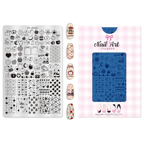 Professional Steels Stamping Plate Floral Checkered Stripe Moon Designs for Manicures Art Tools Professional Manicure Stencil Professional Steels Stamping Plate Floral Checkered Stripe Moon Designs for Manicures Art Tools Professional Manicure Stencil von CHIZISX