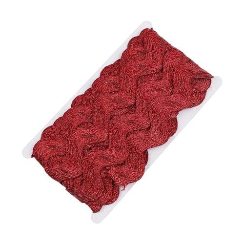 S-förmige Fransenborte zum Nähen, 9,1 m, 25 mm, gewelltes Polyester-Gurtband für Kleidung, Vorhang, Basteln, Heimdekoration, gewellte dekorative Bordüre von CHIZISX