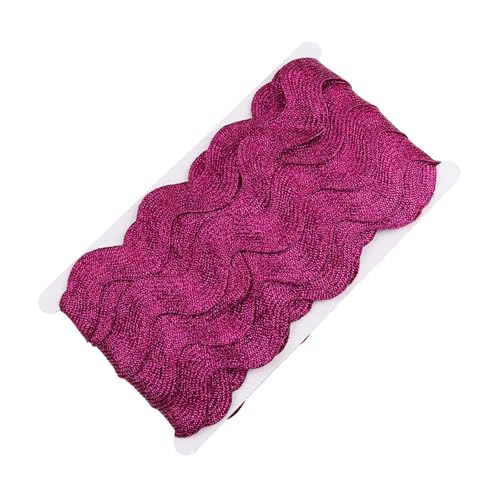 S-förmige Fransenborte zum Nähen, 9,1 m, 25 mm, gewelltes Polyester-Gurtband für Kleidung, Vorhang, Basteln, Heimdekoration, gewellte dekorative Bordüre von CHIZISX