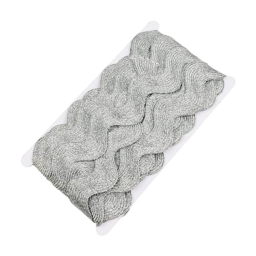 S-förmige Fransenborte zum Nähen, 9,1 m, 25 mm, gewelltes Polyester-Gurtband für Kleidung, Vorhang, Basteln, Heimdekoration, gewellte dekorative Bordüre von CHIZISX