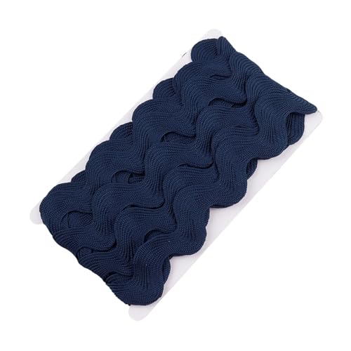 S-förmige Fransenborte zum Nähen, 9,1 m, 25 mm, gewelltes Polyester-Gurtband für Kleidung, Vorhang, Basteln, Heimdekoration, gewellte dekorative Bordüre von CHIZISX
