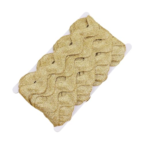 S-förmige Fransenborte zum Nähen, 9,1 m, 25 mm, gewelltes Polyester-Gurtband für Kleidung, Vorhang, Basteln, Heimdekoration, gewellte dekorative Bordüre von CHIZISX