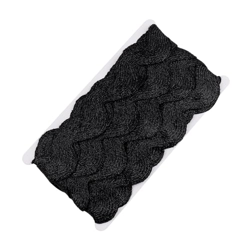 S-förmige Fransenborte zum Nähen, 9,1 m, 25 mm, gewelltes Polyester-Gurtband für Kleidung, Vorhang, Basteln, Heimdekoration, gewellte dekorative Bordüre von CHIZISX