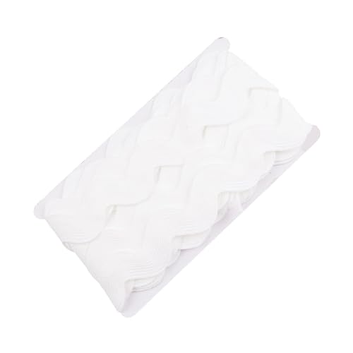 S-förmige Fransenborte zum Nähen, 9,1 m, 25 mm, gewelltes Polyester-Gurtband für Kleidung, Vorhang, Basteln, Heimdekoration, gewellte dekorative Bordüre von CHIZISX