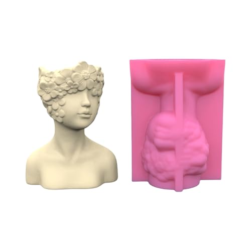 Silikon Ornamentsformen Vase Formen Künstlerische Menschliche Figur Form Flexible Crafting Formen Silikonstextur Für Blütenvase Harz Handwerk von CHIZISX