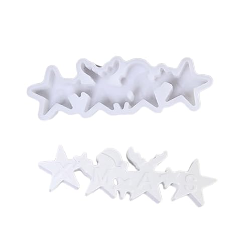 Silikon-Sternformen, lebensmittelecht, wiederverwendbar, dekorative Ornament-Formen für Zuhause, Party-Dekorationen, Sternenherstellung von CHIZISX