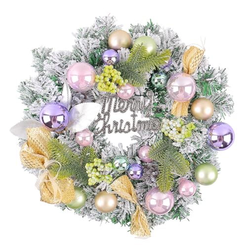 Traditionelle Weihnachtskugeln, Weihnachtskranz, traditioneller Türkranz mit Schleife und Kugel, für Festival-Dekorationen, Zuhause oder Büro Traditionelle Weihnachtskugeln, Weihnachtskranz, traditioneller Türkranz mit Schleife und Kugel, für Festival-Dekorationen, Zuhause oder Büro von CHIZISX