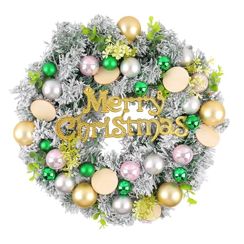 Traditionelle Weihnachtskugeln, Weihnachtskranz, traditioneller Türkranz mit Schleife und Kugel, für Festival-Dekorationen, Zuhause oder Büro Traditionelle Weihnachtskugeln, Weihnachtskranz, traditioneller Türkranz mit Schleife und Kugel, für Festival-Dekorationen, Zuhause oder Büro von CHIZISX