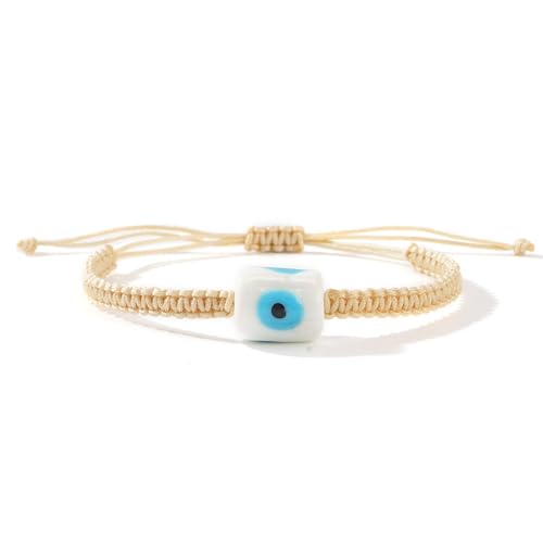 Trommelförmige Glasperle, verstellbare Baumwollschnur, handgefertigter Schmuck für Damen, Sommer, handgefertigter Schmuck von CHIZISX