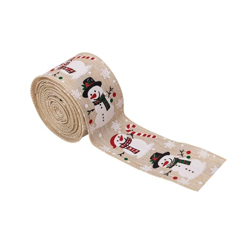 Weihnachtsmotiven Snowman Ribbon Robustes Stoffmaterialien Für Saisonale Handwerk Und Heimdekoration Schneemann Party Dekorationen von CHIZISX