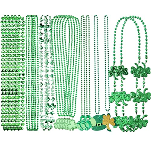 24 Stück St. Patrick's Day grüne Halsketten Party Gastgeschenke Supplies Set Becher Perlen Halsketten Grün Kleeblatt Halsketten Grün Hut Halsketten für irisches Festival Glück, Kunststoff, Ohne Edelstein. 24 Stück St. Patrick's Day grüne Halsketten Party Gastgeschenke Supplies Set Becher Perlen Halsketten Grün Kleeblatt Halsketten Grün Hut Halsketten für irisches Festival Glück, Kunststoff, Ohne Edelstein. von CHOIEO