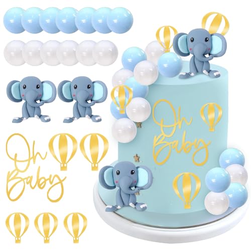 21 Stück Elefant Tortendeko Geburtstag, Cupcake Deko Oh Baby Kuchen Topper, Cake Topper für Babyparty Baby Shower Gender Reveal 21 Stück Elefant Tortendeko Geburtstag, Cupcake Deko Oh Baby Kuchen Topper, Cake Topper für Babyparty Baby Shower Gender Reveal von CHONGQILAO