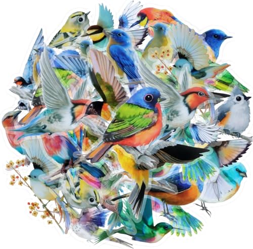 40 Stück Kleine Vogel Aufkleber, Transparente Vögel Scrapbook Stickers, Wasserdicht Scrapbooking Sticker Vögel, PET Bunte Vögel Sticker für Tagebücher, Laptop, Gepäck, Wand, Scrapbooking, Handyhülle 40 Stück Kleine Vogel Aufkleber, Transparente Vögel Scrapbook Stickers, Wasserdicht Scrapbooking Sticker Vögel, PET Bunte Vögel Sticker für Tagebücher, Laptop, Gepäck, Wand, Scrapbooking, Handyhülle von CHONGQILAO