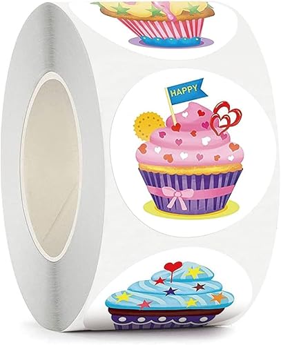 Runde Aufkleber, Geschenkaufkleber Rund Geschenksticker 500 Stück Personalisierte Aufkleber Etiketten Selbstklebend Aufkleber DIY für Backen Geschenktüten Karte Briefumschlag Geburtstag Hochzeit von CHONGQILAO