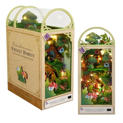DIY Buchecken-Set für Erwachsene, DIY-Miniaturhaus-Set, 3D-Holzpuzzle, Miniatur-Haus-Buchstützen, Eckbuch, Geburtstagsideen, Geschenke für Teenager von CHOOYIH