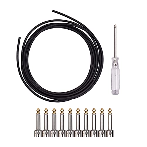 CHOOYO Professionelles Patchkabel-Set, ohne Löten, DIY, für Gitarre und Pedal, 3-m-Kabel, inklusive 10 lötfreien Steckern und Mini-Schraubendreher-Set CHOOYO Professionelles Patchkabel-Set, ohne Löten, DIY, für Gitarre und Pedal, 3-m-Kabel, inklusive 10 lötfreien Steckern und Mini-Schraubendreher-Set von CHOOYO