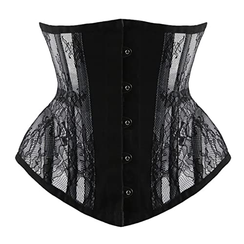CHOUBAGUAI Damen-Korsett mit Stacheln, Netzstoff, Taillentrainer, Unterbrustkorsett, Steampunk, Gothic, Kleidung, Korsett, Gürtel, Taille, schlankmachendes Korselett, Spitze, 5 Bukcles, M CHOUBAGUAI Damen-Korsett mit Stacheln, Netzstoff, Taillentrainer, Unterbrustkorsett, Steampunk, Gothic, Kleidung, Korsett, Gürtel, Taille, schlankmachendes Korselett, Spitze, 5 Bukcles, M von CHOUBAGUAI