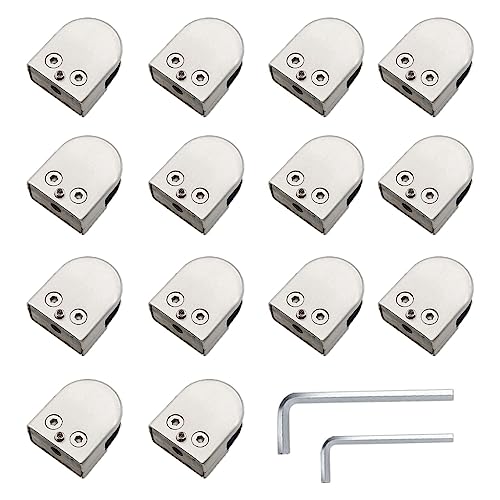 CHOUXUANGA Glasgeländerklemmen, Edelstahl-Glasklemmen, Glasbodenklemme, 8–10–12 mm, verstellbar, Glasclips, U-Klemme, Zapfenklemme, zuverlässiger(10mm) von CHOUXUANGA