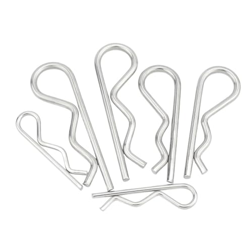 CHOUXUANGA R-Clipstift, 5/10 Stück M1 M1.2 M1.6 M1.8 M2 M2.5 M3 M3.5 M4 Stahl R-Typ Federsplint Wellenform Split Clip Klemme Traktorstift for Auto(2.5x45mm(10PCS)) von CHOUXUANGA