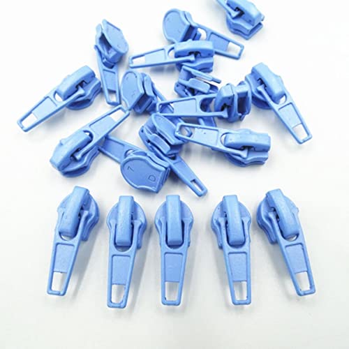 CHOUXUANGA Reißverschlüsse, 10/30/50 // 100 Stück 3#/5# Nylon-Spiralreißverschluss mit automatischer Verriegelung – Hellblau, 3#, 50 Stück CHOUXUANGA Reißverschlüsse, 10/30/50 // 100 Stück 3#/5# Nylon-Spiralreißverschluss mit automatischer Verriegelung – Hellblau, 3#, 50 Stück von CHOUXUANGA