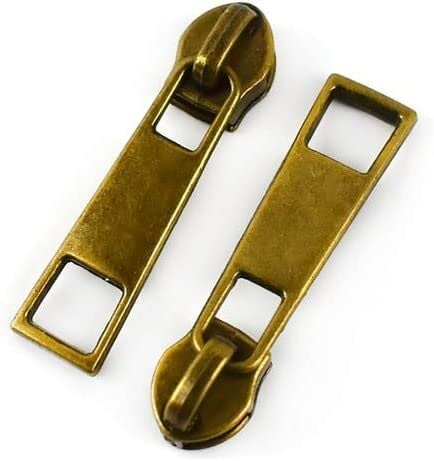 CHOUXUANGA Reißverschlüsse, 5Pcs 79# Ersatz Fix Zipper Sliders Zip Kopf Instant Reparatur Kits(Bronze No5) von CHOUXUANGA
