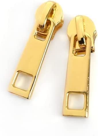 CHOUXUANGA Reißverschlüsse, 5Pcs 79# Ersatz Fix Zipper Sliders Zip Kopf Instant Reparatur Kits(LightGold No3) von CHOUXUANGA