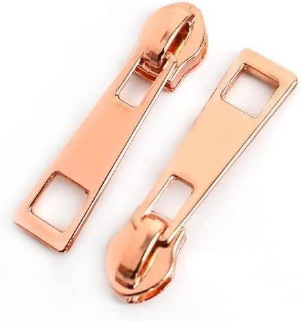CHOUXUANGA Reißverschlüsse, 5Pcs 79# Ersatz Fix Zipper Sliders Zip Kopf Instant Reparatur Kits(Rosegold No5) von CHOUXUANGA