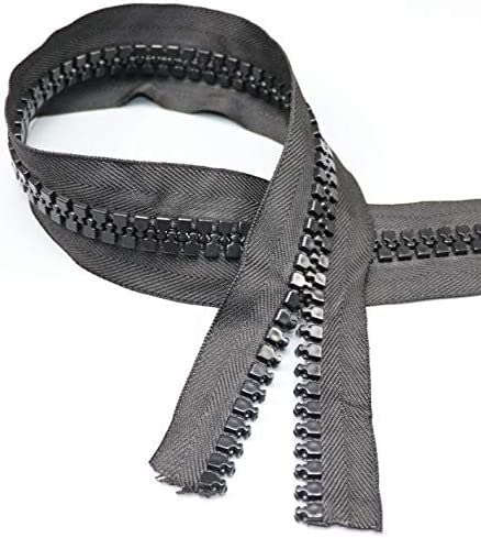 CHOUXUANGA Reißverschlüsse, Reißverschlüsse, Spiralreißverschlüsse, Nahttrenner, Nähwerkzeuge, supergroß, Kunststoff Nr. 20, Größe: 20(Black 1m(no Pull)) von CHOUXUANGA