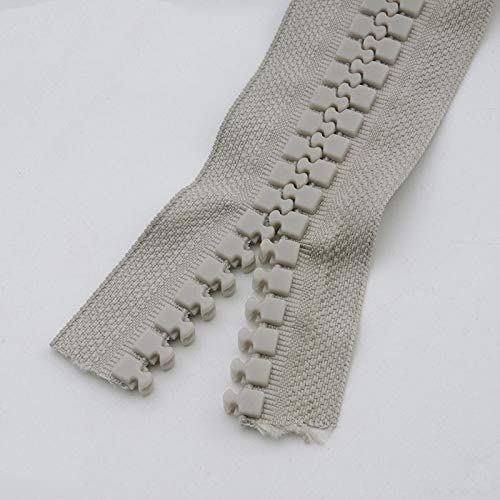 CHOUXUANGA Reißverschlüsse, Reißverschlüsse, Spiralreißverschlüsse, Nahttrenner, Nähwerkzeuge, supergroß, Kunststoff Nr. 20, Größe: 20(Gray 1m(no Pull)) von CHOUXUANGA