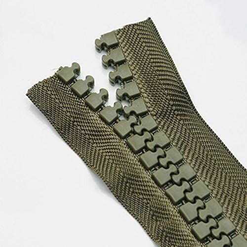 CHOUXUANGA Reißverschlüsse, Reißverschlüsse, Spiralreißverschlüsse, Nahttrenner, Nähwerkzeuge, supergroß, Kunststoff Nr. 20, Größe: 20(Olive 1m(no Pull)) von CHOUXUANGA