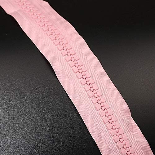 CHOUXUANGA Reißverschlüsse, Reißverschlüsse, Spiralreißverschlüsse, Nahttrenner, Nähwerkzeuge, supergroß, Kunststoff Nr. 20, Größe: 20(Pink 1m(No Pull)) von CHOUXUANGA