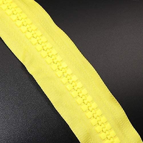 CHOUXUANGA Reißverschlüsse, Reißverschlüsse, Spiralreißverschlüsse, Nahttrenner, Nähwerkzeuge, supergroß, Kunststoff Nr. 20, Größe: 20(Yellow 1m(no Pull)) von CHOUXUANGA